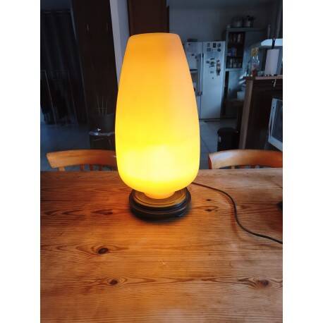 Lampe opaline saumon année 60