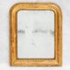 Set of two small French Louis-Philippe gilt red mirrors from the 19th century.