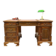 New! - Classic English Desk Partnerdesk Red Leather