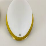 Pair of opaque glass wall lamps by Peill & Putzler, 1970, Germany