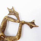 Vintage brass frog