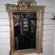 Antique Art Nouveau gilded mirror, 138cm