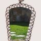Miroir en rotin vintage