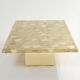 Belgian coffee table in engraved brass signed Christian Krekels 1970