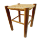 Tabouret paille et châtaigner