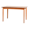 Scandinavian extendable teak table with pull-out wing
