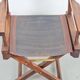 Vintage Director's Folding Chair in Wood and Leather, 1970s