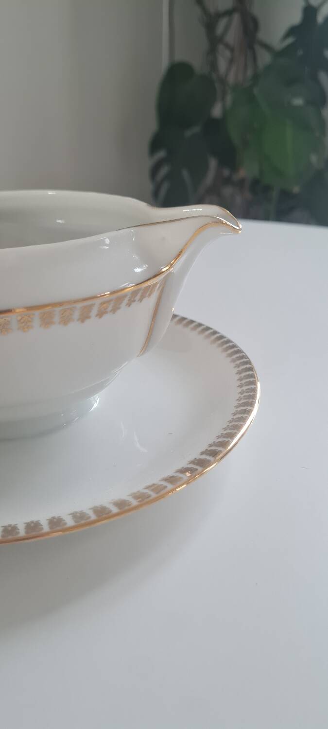 Limoges porcelain gravy boat