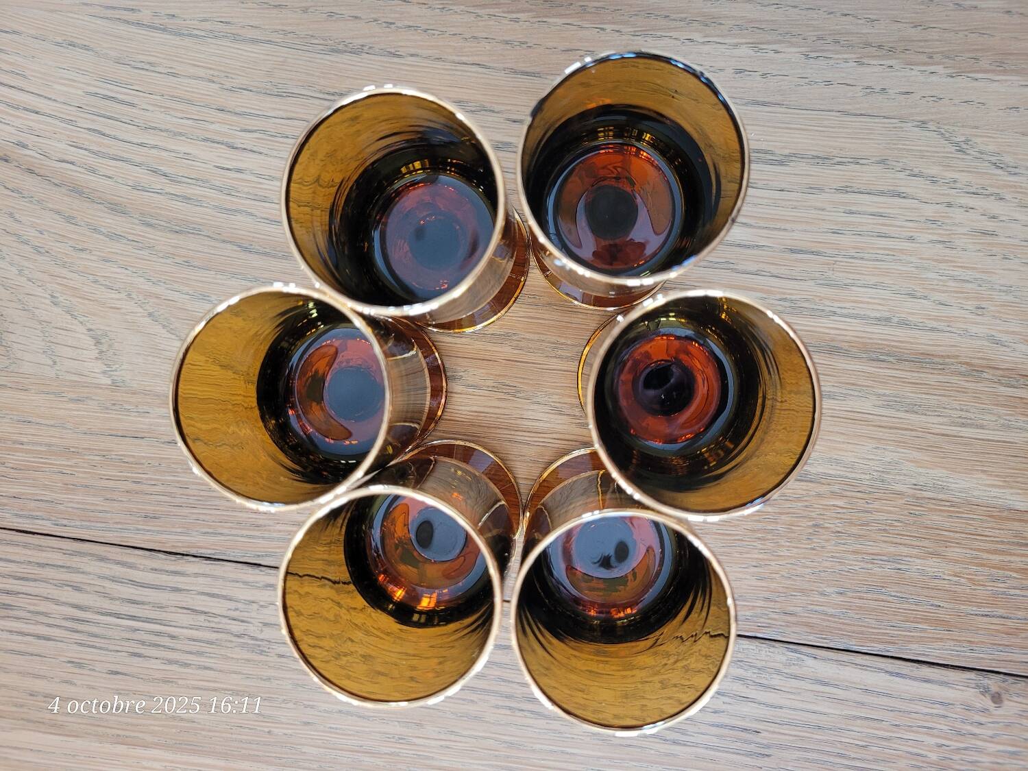 6 verres à liqueur vintage