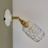 Vintage bubble glass tulip wall light