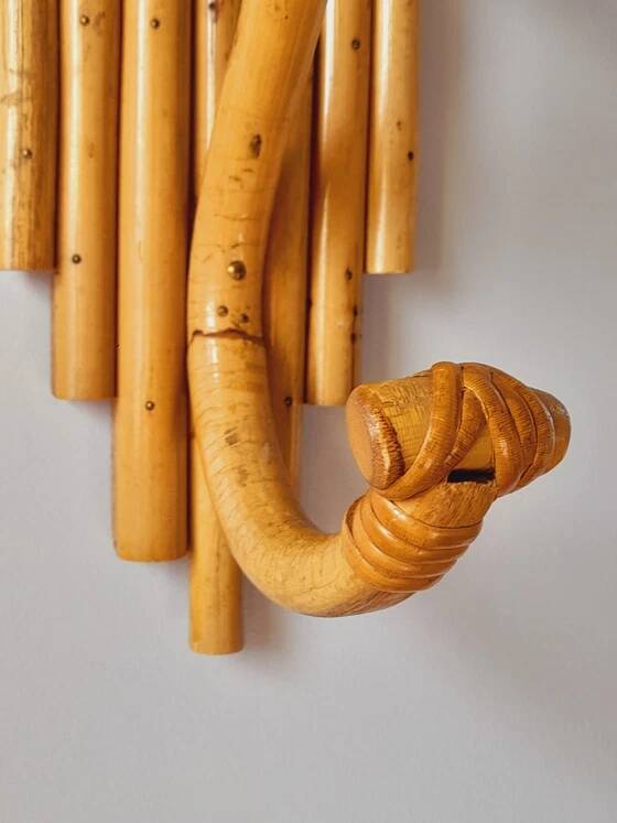 Wall hook in bamboo by Louis Sognot