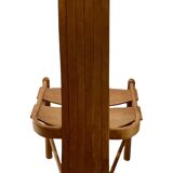 Vintage chairs in curved solid oak, c.1970, set of 4