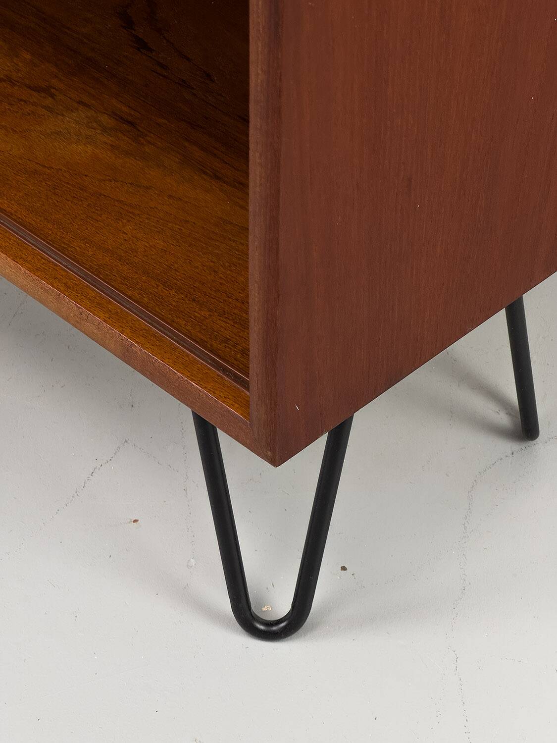 Teak Bookcase with One Sliding Door from Wk Möbel, 1960s