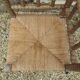 French antique turned wooden bobbin chair with rush seat