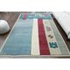 Vintage Turkish Oushak handmade wool cotton blue area rug 204x304