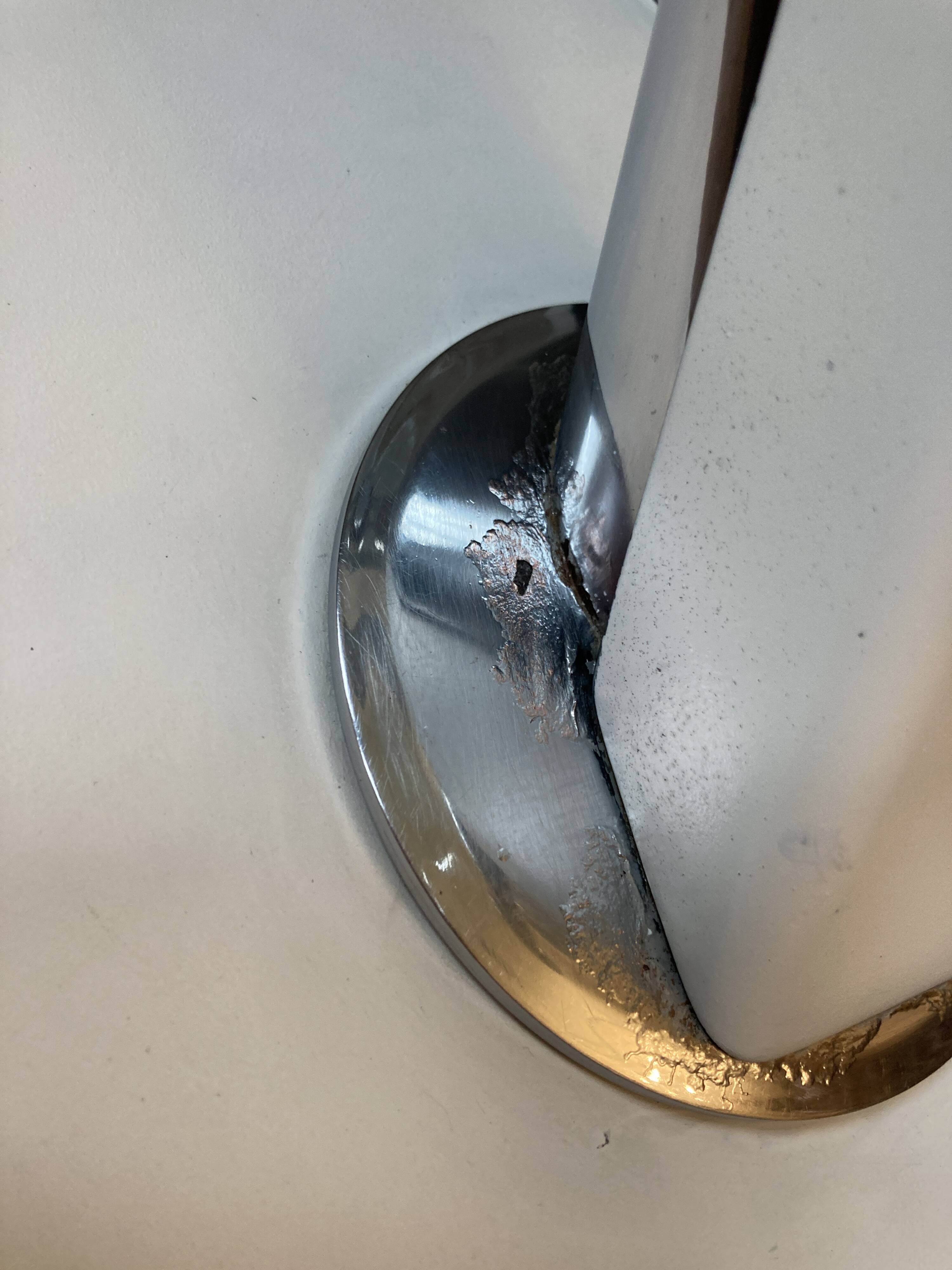 Vintage glass and chrome coffee table