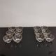 Set of 6 champagne glasses with gold edging and vintage star feet
