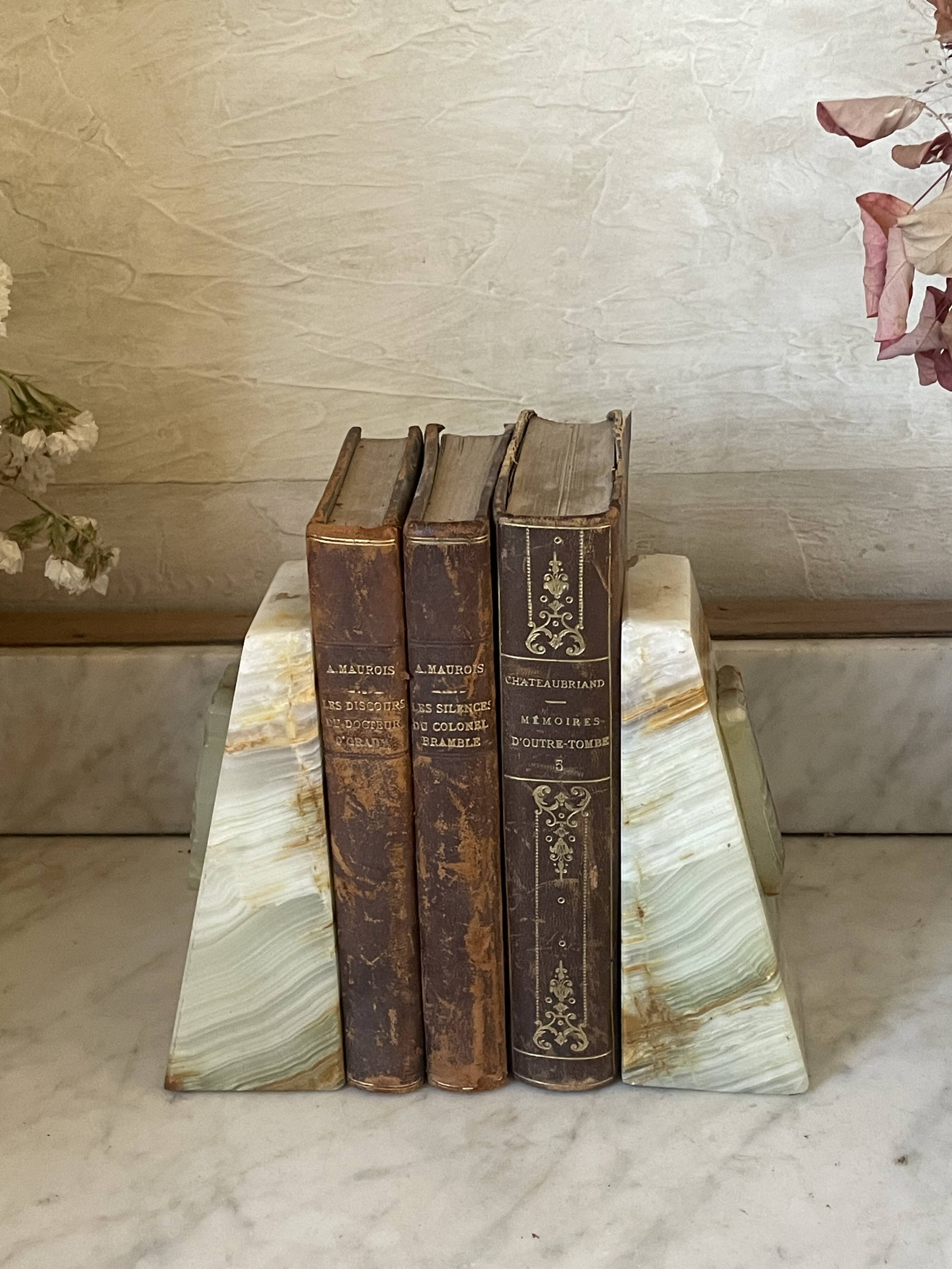 pair of Art Deco onyx bookends