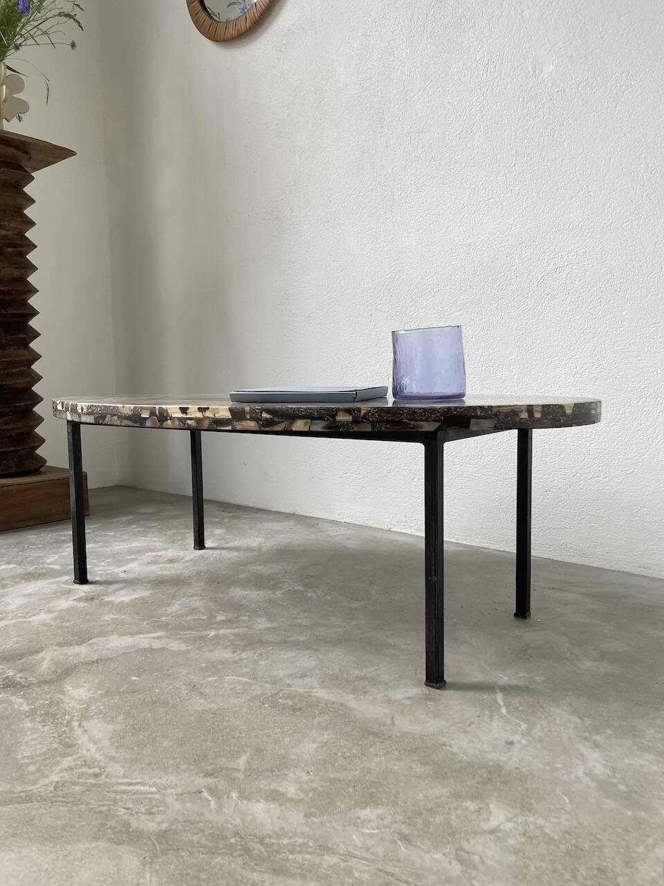 1950s Madagascar aragonite coffee table
