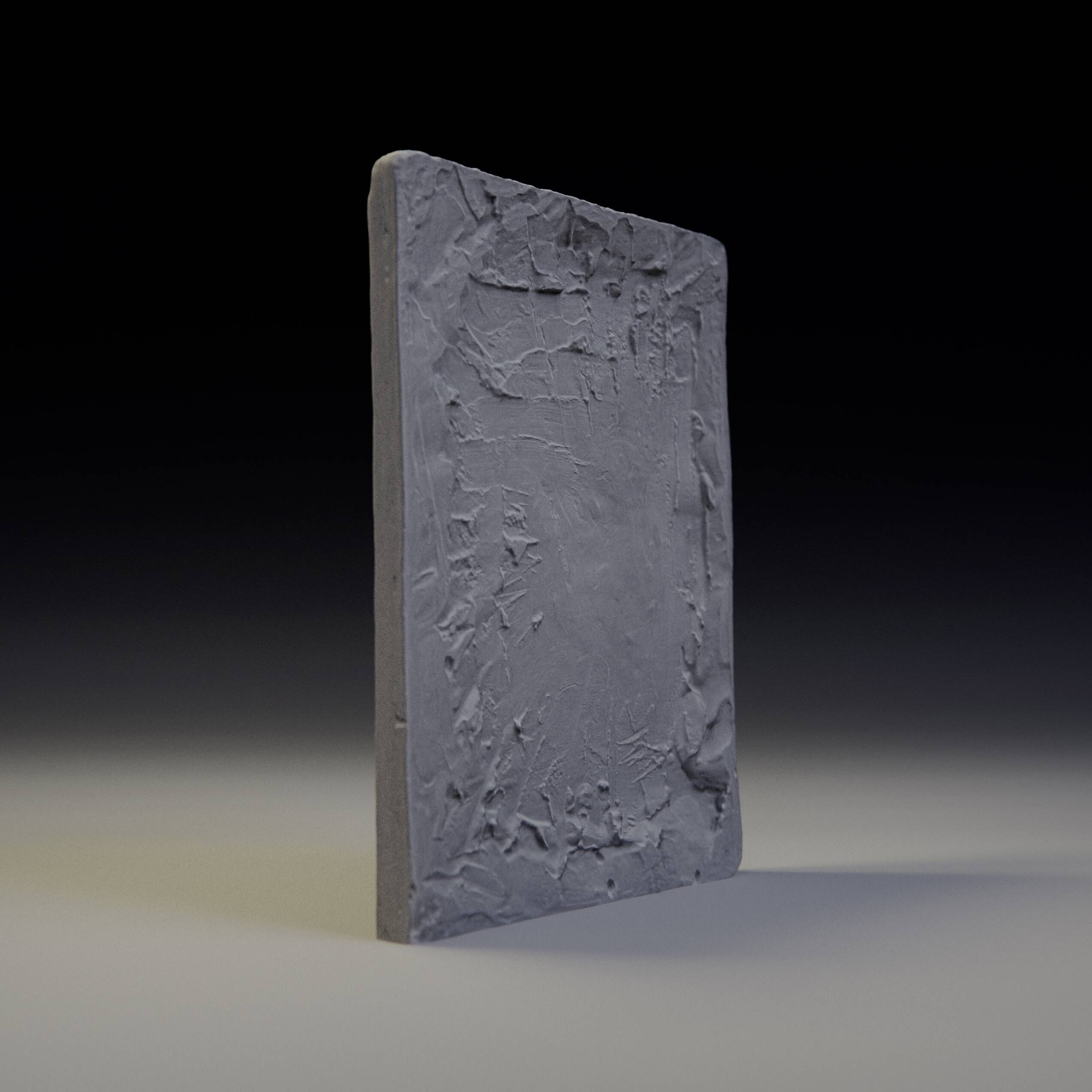 Bas-relief en plâtre d'une feuille d'acanthe