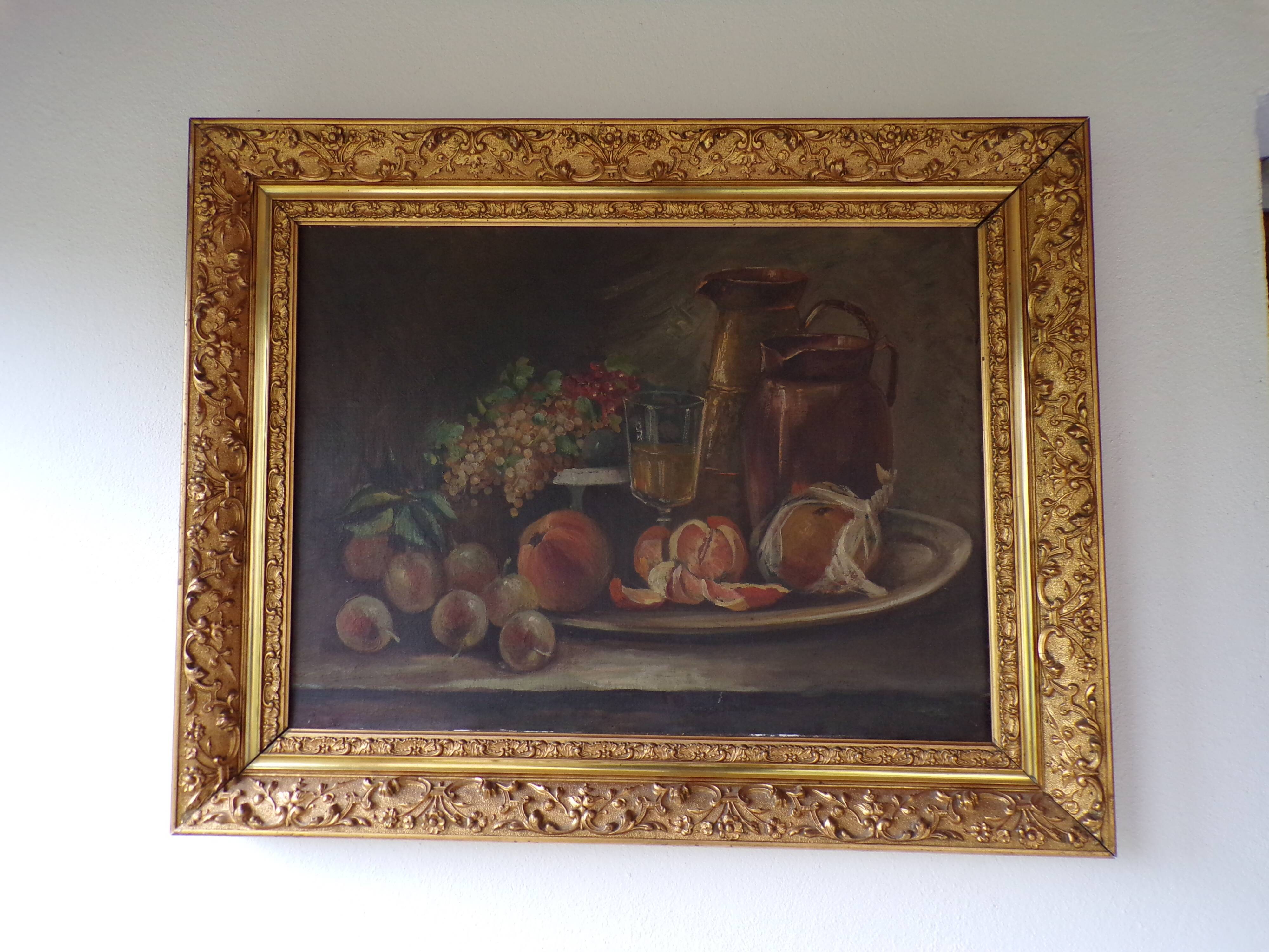 Nature morte sur toile
