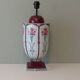 Ceramic lamp stand with floral pattern of Art Nouveau inspiration, 1960-1970