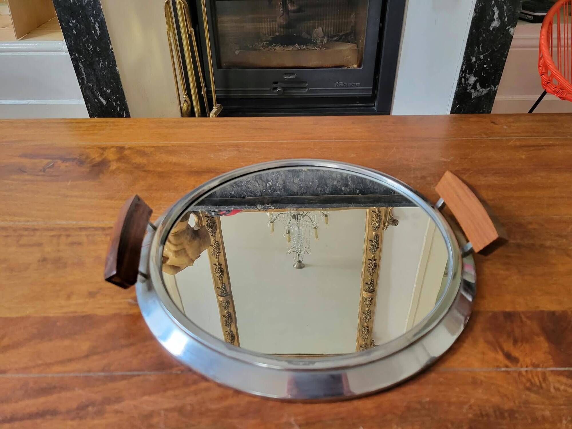 Art Deco mirror plateau from around 1930.