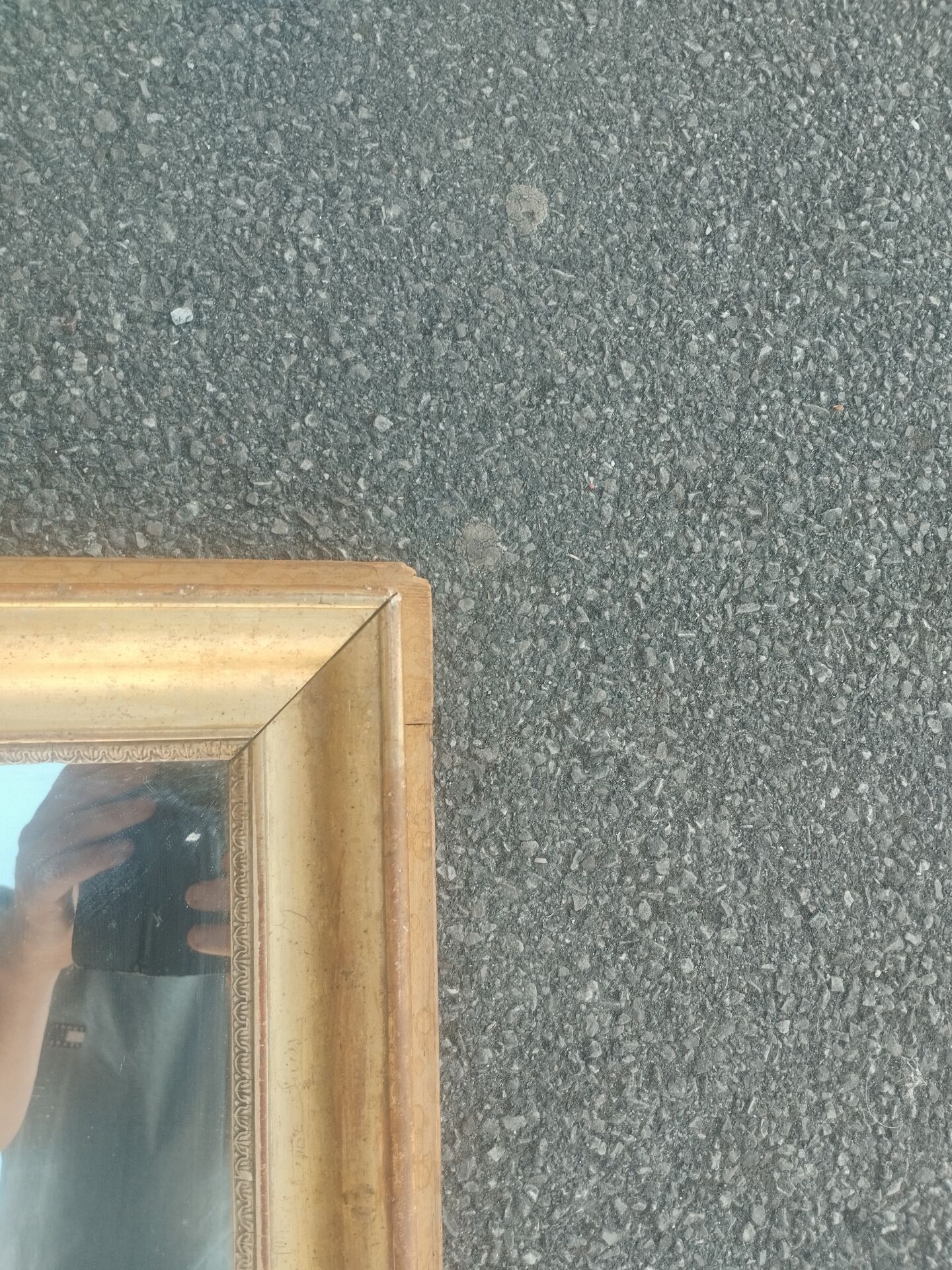 Miroir ancien en stuc doré époque xixeme