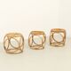 Set of three 1970s rattan stools, Spain.