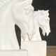 Pair of horse head bookends natural stone