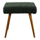 High stool seat boucle fleece green - round beech legs