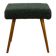 High stool seat boucle fleece green - round beech legs