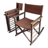 Pair of folding safari armchairs 1950
