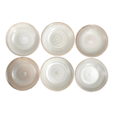 Set of 6 hollow stoneware plates