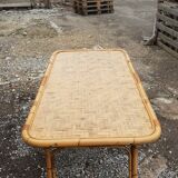 1970s rattan dining table