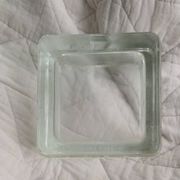 Thick glass vide-poche or ashtray Lumax Annealed 11x11 cm
