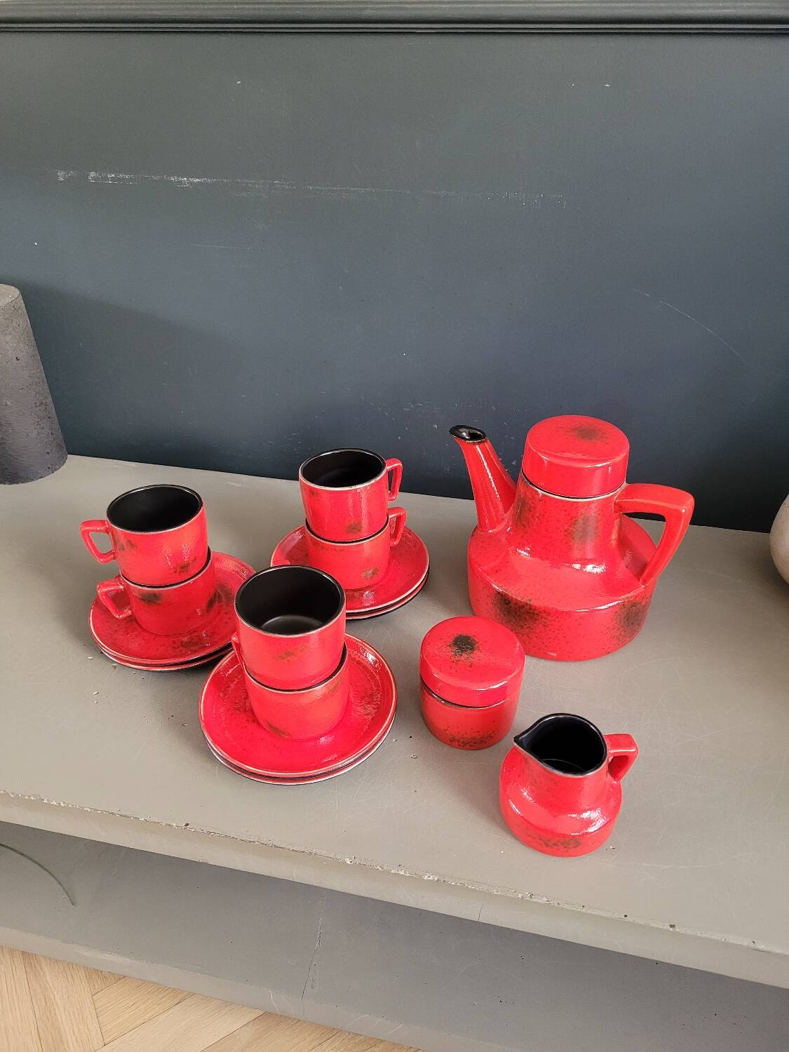 Complete vintage coffee set for 6 people