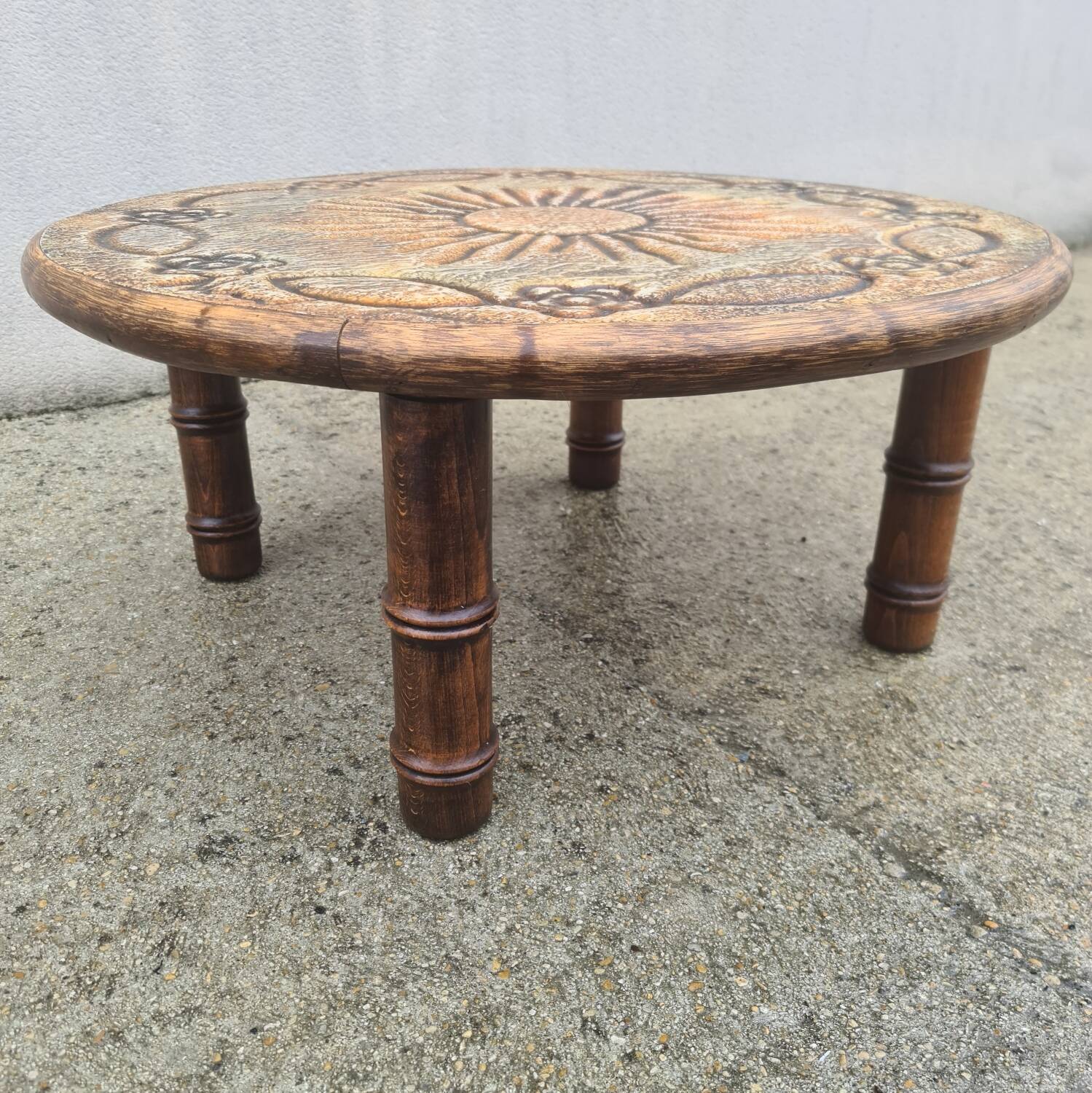 Table basse Céramique Vallauris François Chaty 1960