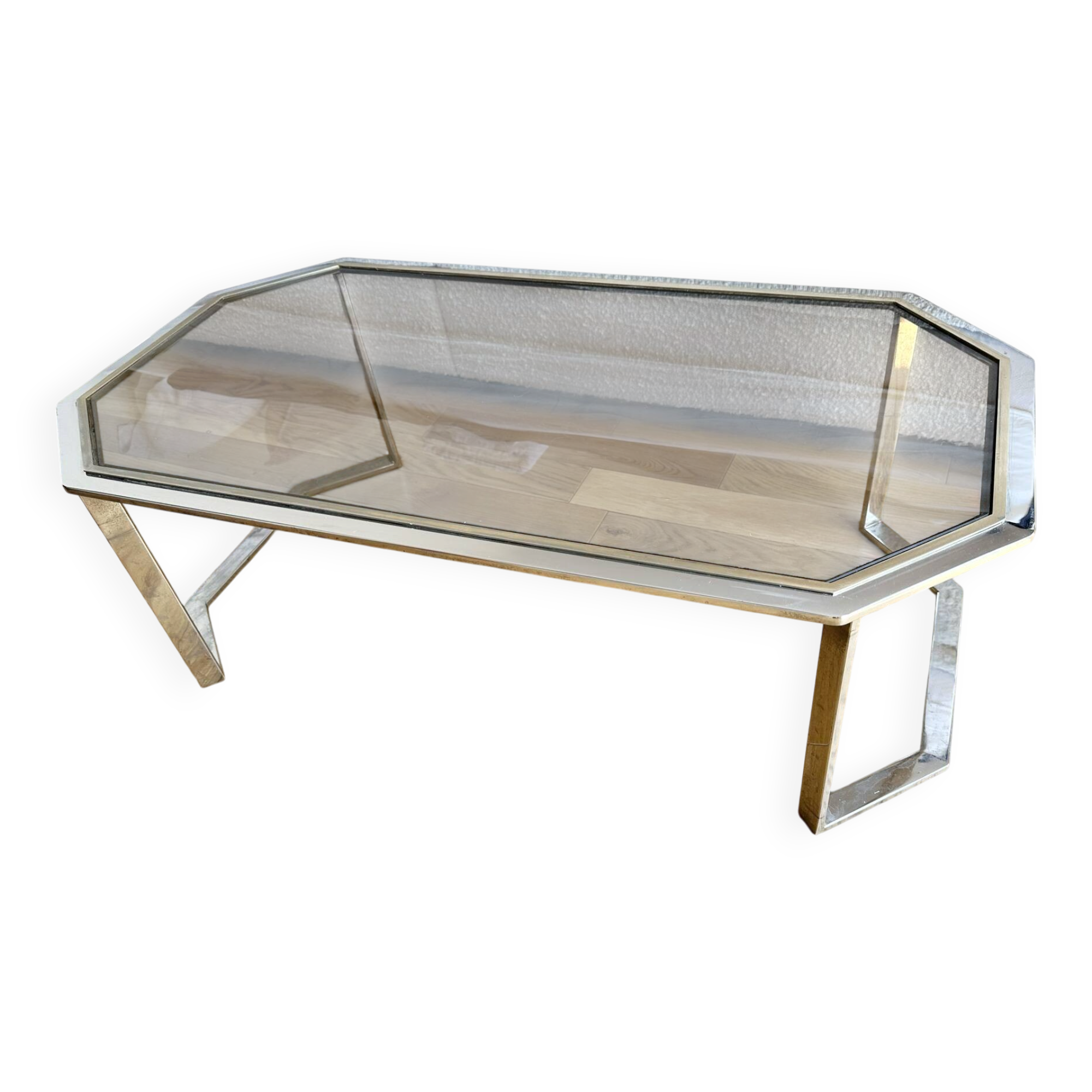 Table basse métal Chromé