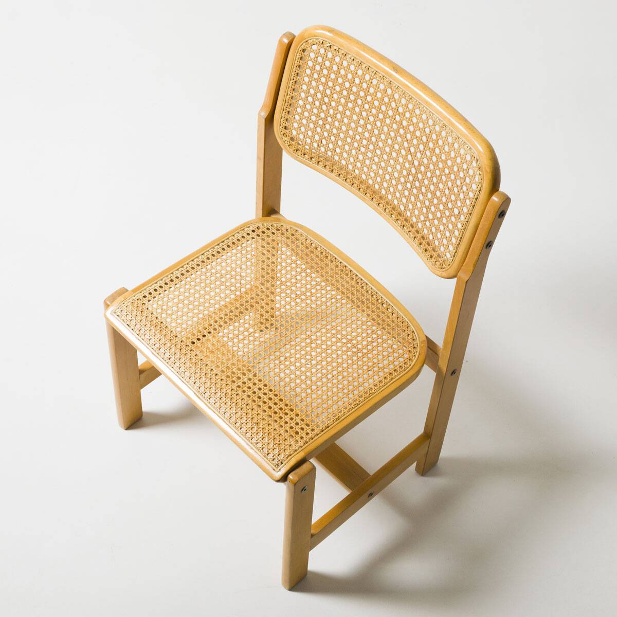 Dining chair by Zenon Baczyk, produced by GFM, Poland, 1970s, natural cane