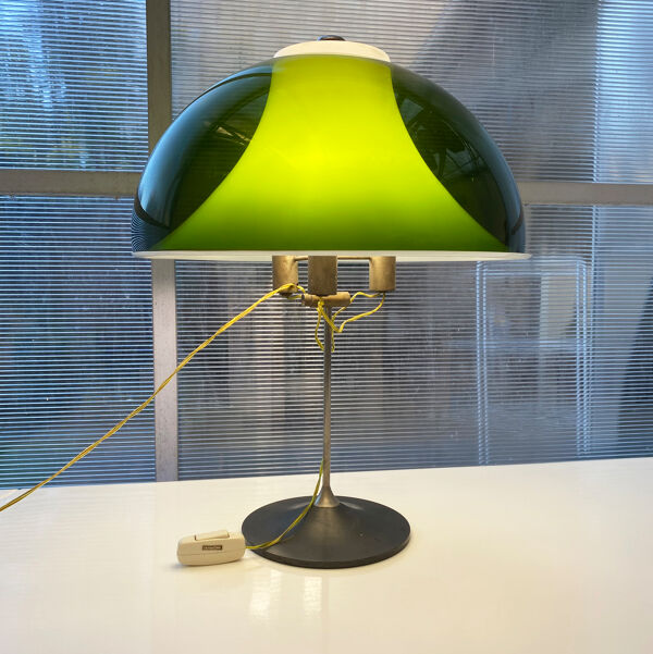 Lampe Stilux Milano verte années 60