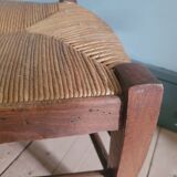40s wooden and straw stool