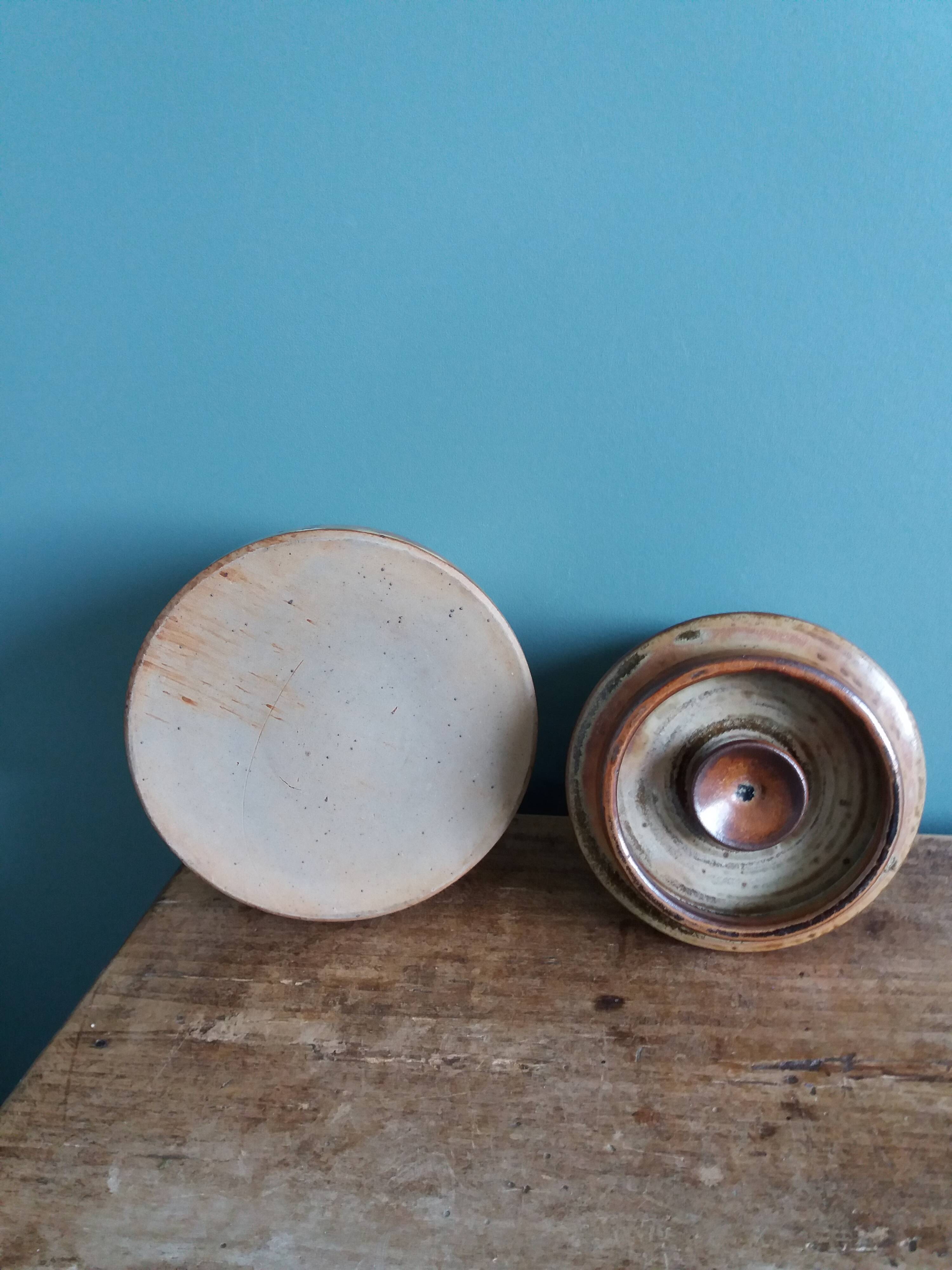 Water butter dish in Puisaye stoneware, Jean-Pierre Prud'homme