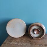 Water butter dish in Puisaye stoneware, Jean-Pierre Prud'homme