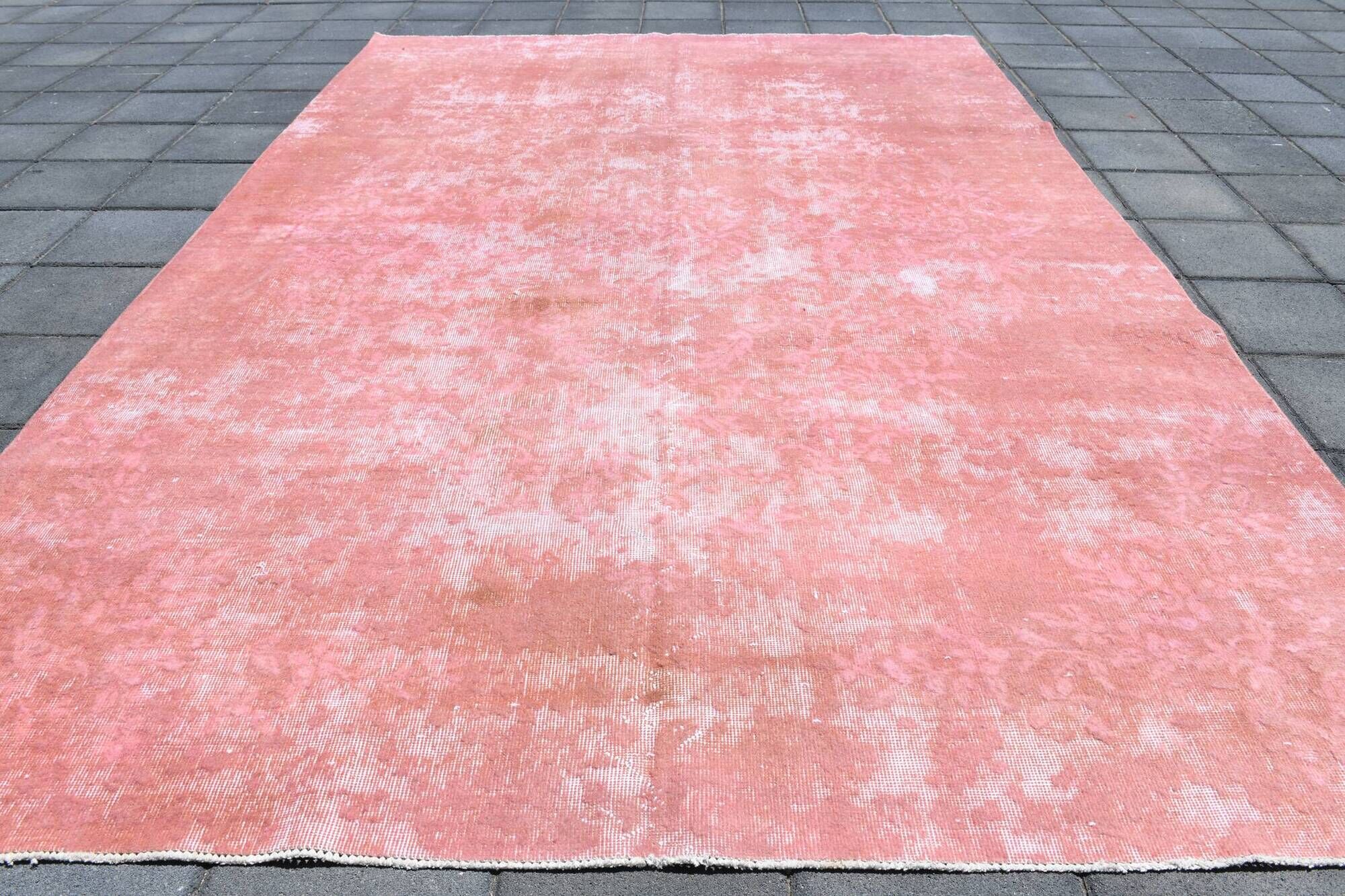 Dusty Pink Decorative Vintage Rug For Living Room, 210x325 Cm