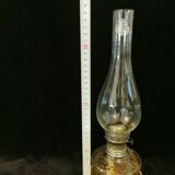 Lampe à pétrole verre en cristal Czechoslovakia