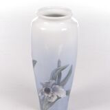 Royal Copenhagen Porcelain Vase painted with the trumpet flower.
