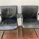 Paire de chaises de bureau en cuir noir par Boss Design