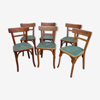 Series of 6 Baumann bistro chairs