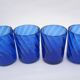 Vintage Cobalt Blue Liquor Set Hand Blown